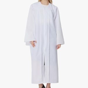 Two White grad robes - size 45 - average adult size